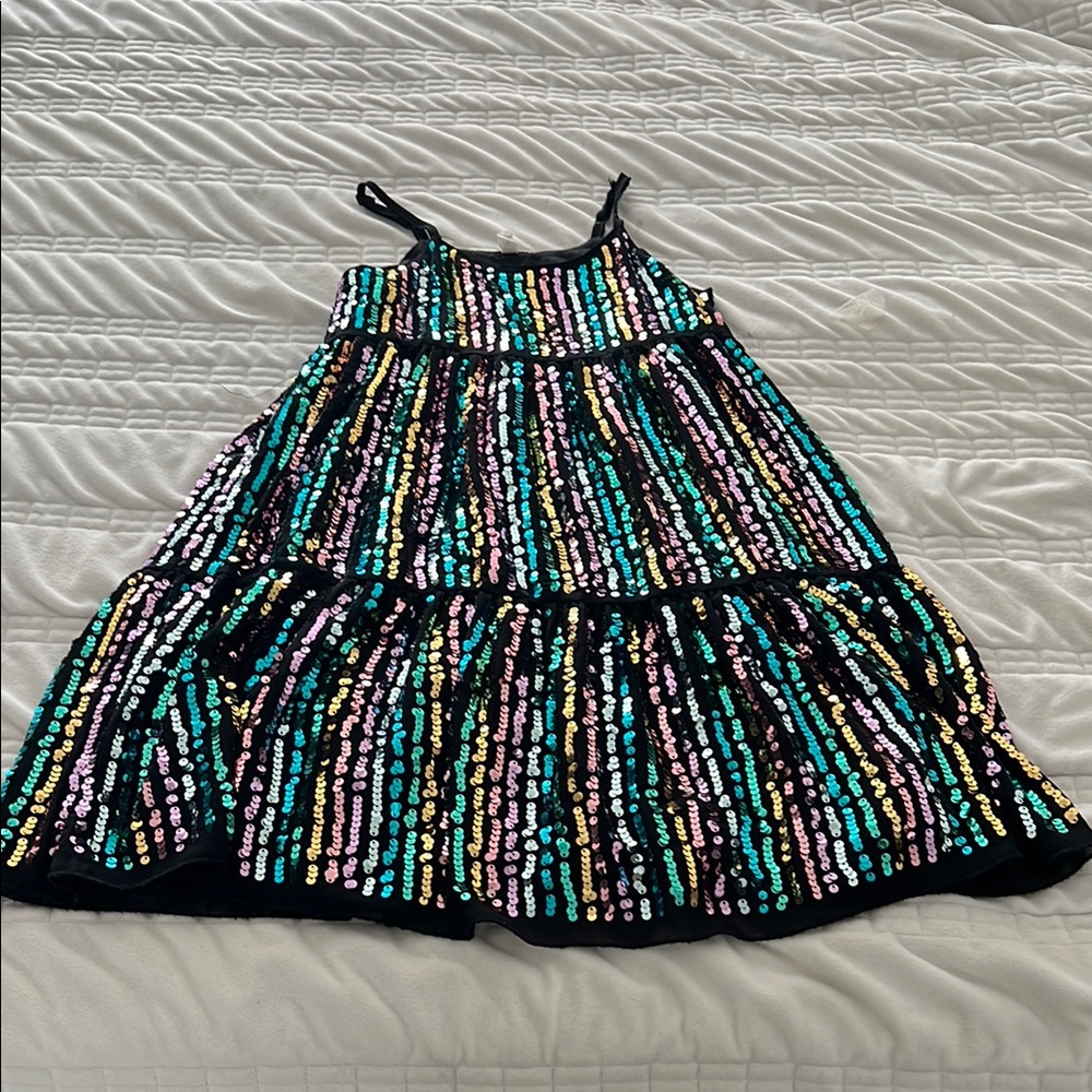 Cotton On Black and Pink Sequin Embellished Sundress